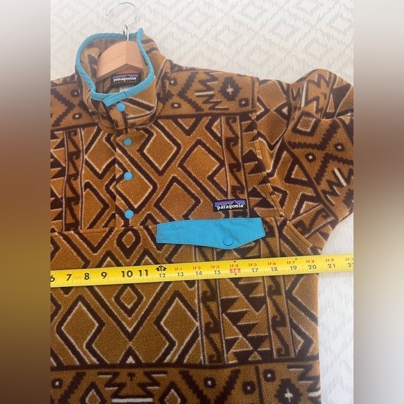 Patagonia Synchilla Snap T Mens Size XS Brown Aztec Montana Siete Fleece Outdoor - Picture 5 of 6